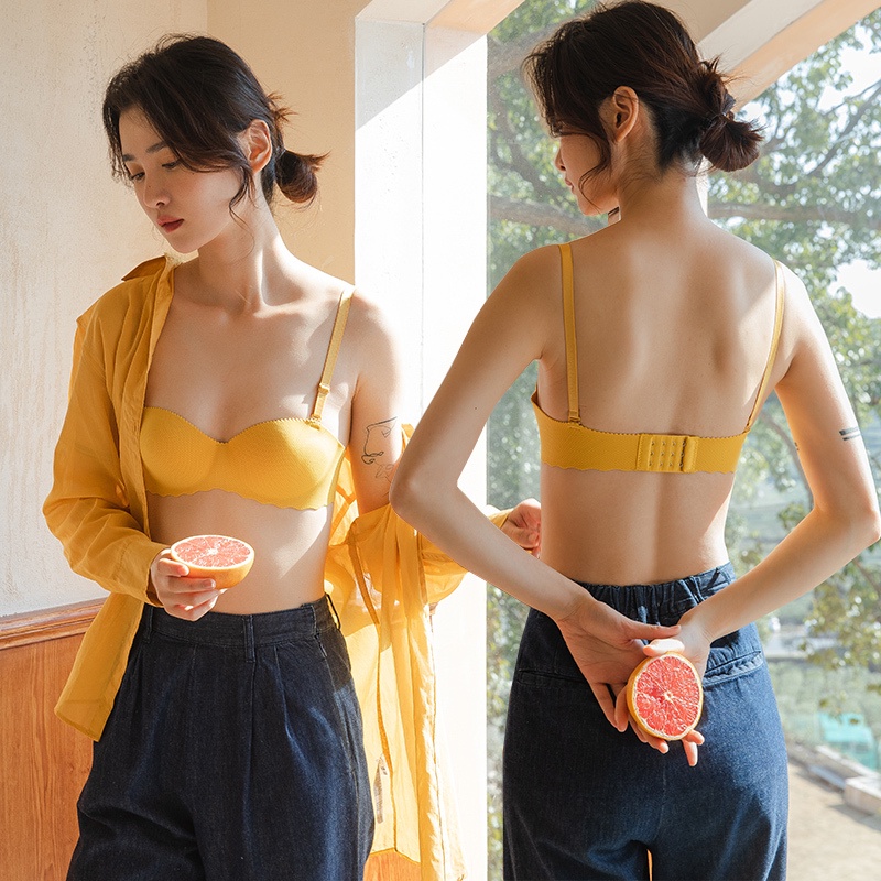 Áo ngực không gọng màu sắc đơn giản thoáng khí thoải mái thời trang size 32-38