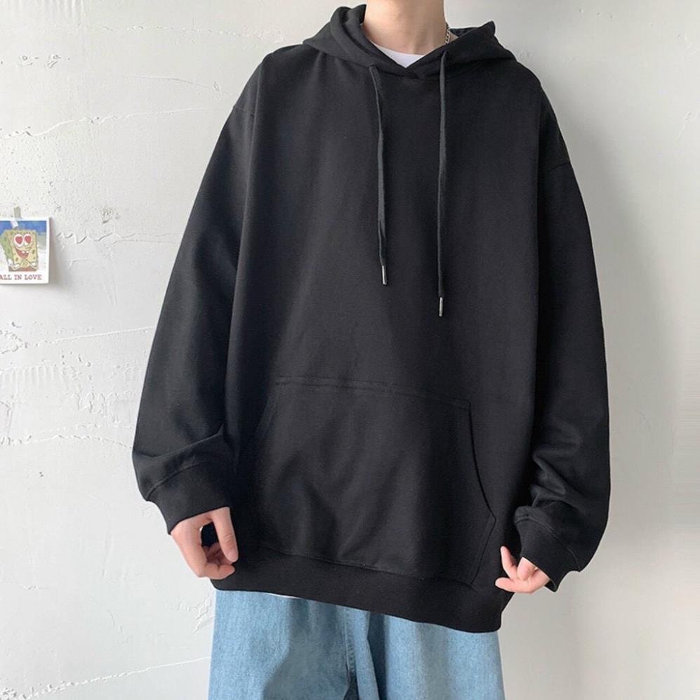Áo Hoodie Nỉ Trơn Nam Nữ Unisex Form Rộng  Trắng I'm Basic