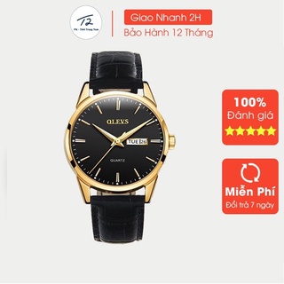Đồng Hồ Nam OLEVS Dây Da Cao Cấp - Chống Nước, Chống Xước, Phong Cách Hiện Đại - Bảo Hành 12 Tháng