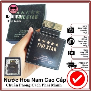 [SIÊU THƠM] Nước hoa nam chính hãng FIVE STAR 5 SAO LONKOOM 100ml mùi hương nam tính mạnh mẽ sang trọng thơm lâu