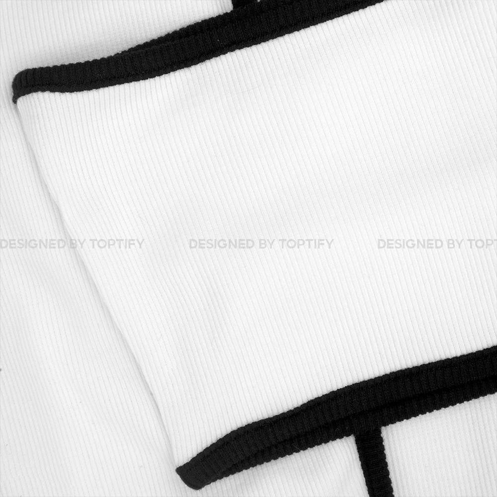 Bộ áo ống dáng croptop nữ viền màu TOPTIFY kèm khoác ngoài Tube Set AC153