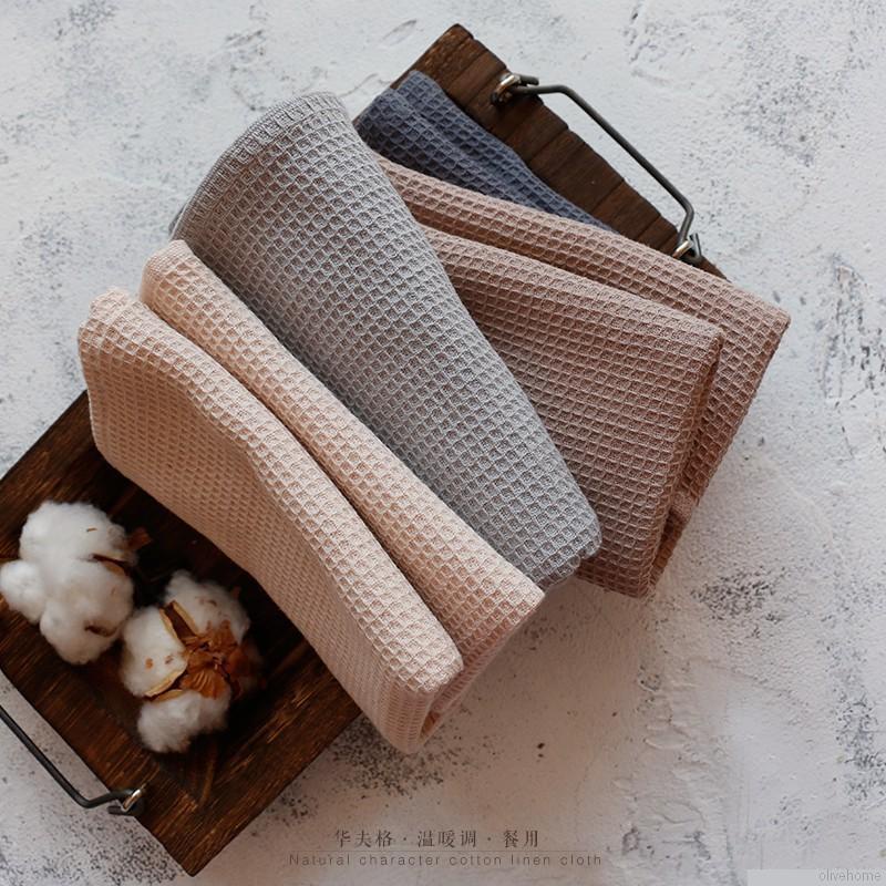 Khăn ăn cotton thấm hút tốt phong cách Nhật Bản tiện dụng cho nhà bếp/ tiệc cưới