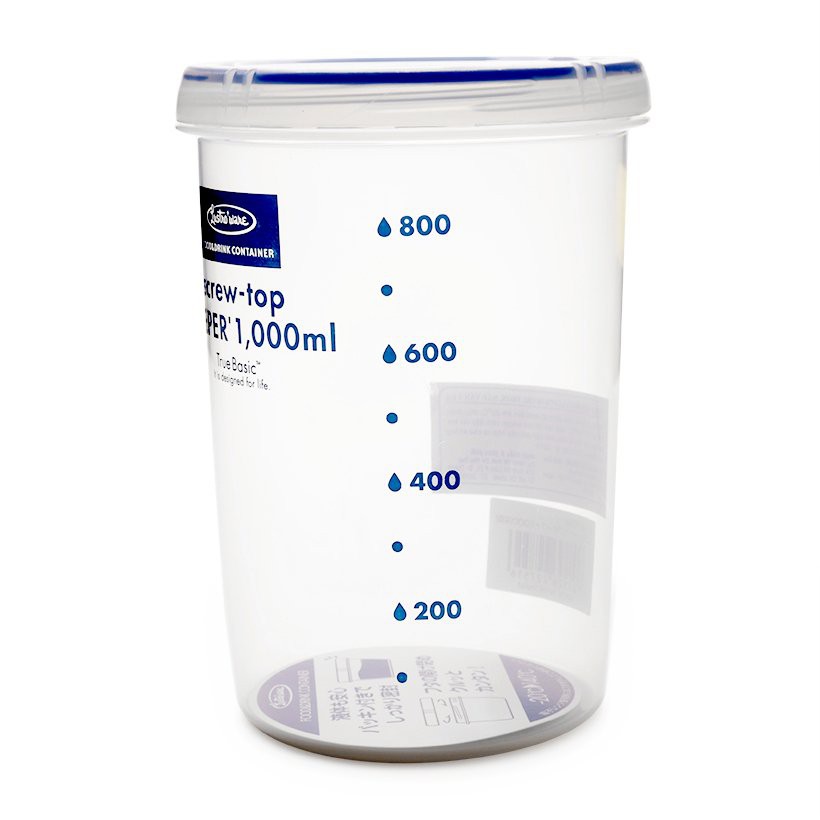 Hộp thực phẩm cao nắp vặn Lustroware Nhật Bản 1L B-2275N dùng lò viba