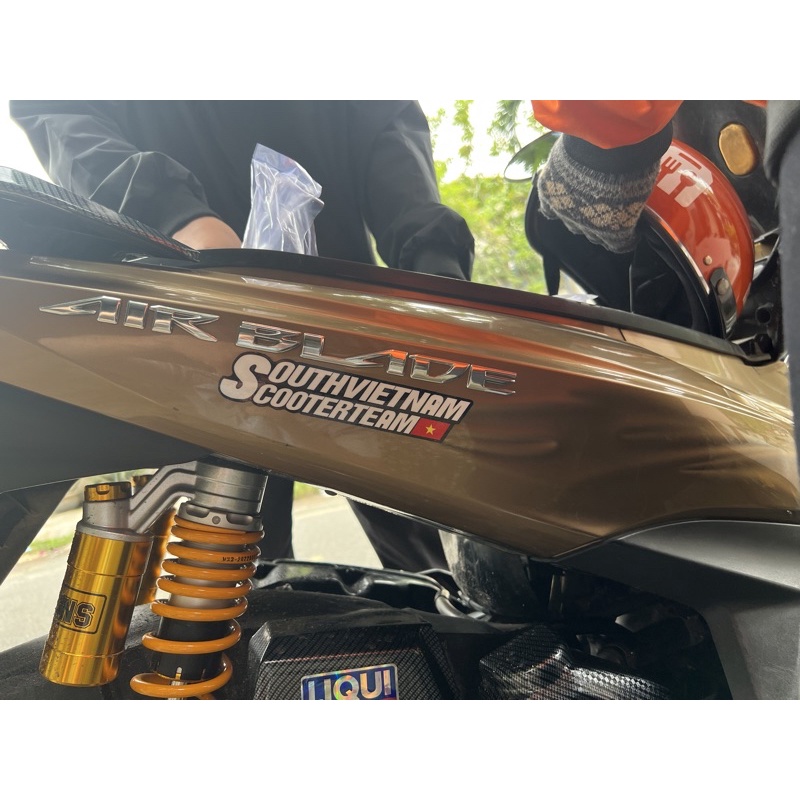 Tem logo sticker SOUTH VIETNAM SCOOTER TEAM chất liệu decal xe chính hãng chống thấm nước dán xe không bay màu