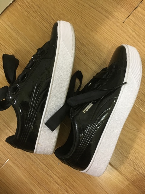 Pass Giày Puma Vikky Platform Ribbon Auth(New 98%)