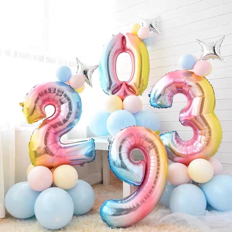 Bong bóng số size lớn 70cm,[FREESHIP]