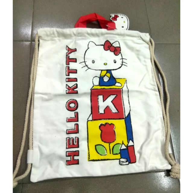 Ba lô dây rút Hello kitty chính hãng