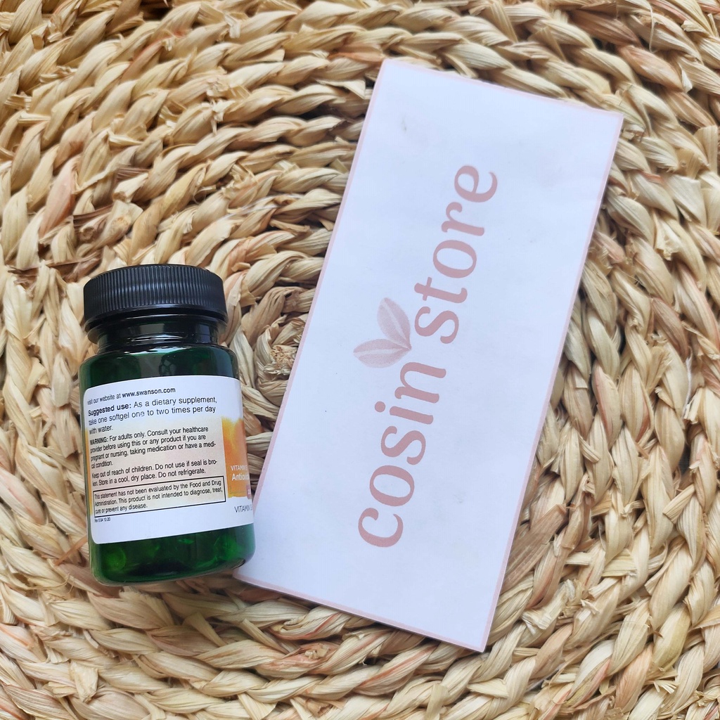 Viên Uống Swanson Vitamin E 200 IU 90mg 60 viên của Mỹ - Hỗ trợ chống lão hóa Cosin Store