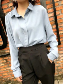 Áo sơmi thiết kế basic dáng suông mềm❤️
