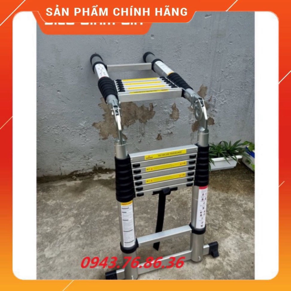 Thang Nhôm Rút Chữ A 6.4M (3.2+3.2)M [Tặng 2 Chốt Thang]