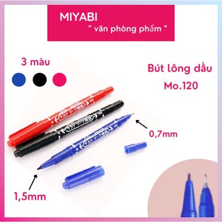 Bút Lông dầu Xanh , Đen , Đỏ - 1 cái - MO120 - 2 Đầu