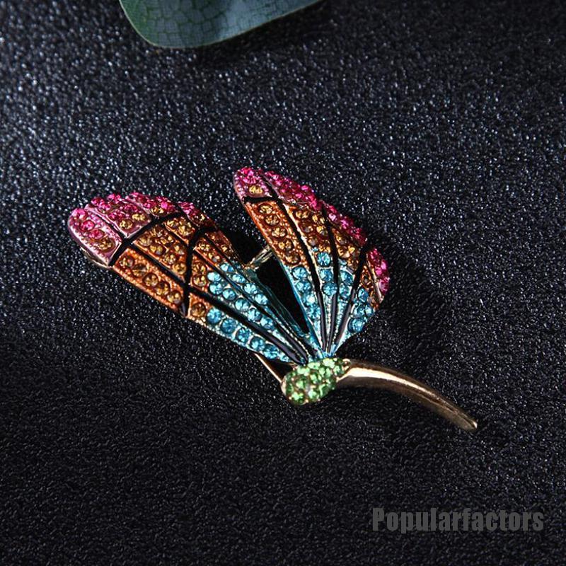 Ghim cài áo hình bướm đính đá thời trang xinh xắn