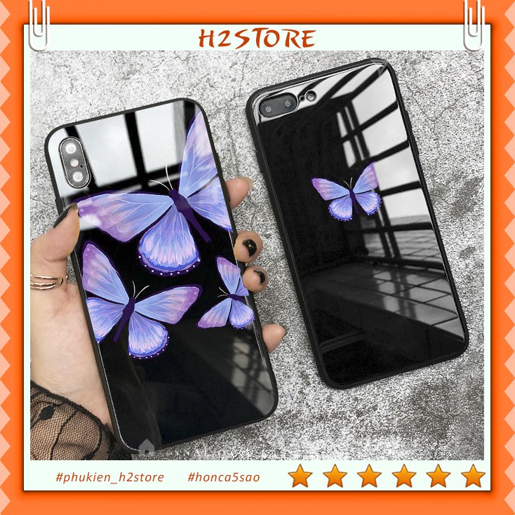 Ốp đôi iphone kính bươm bướm cho iphone 7 8 plus 6 s plus 7 8 Xr X s max 11 pro 11 promax Se2 12mini 12 pro max