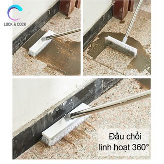 Chổi Lau Sàn, Cây Lau Sàn Gạt Nước Quét Nền Gạch 2 Đầu Tiện Lợi, Dễ Điều Chỉnh Chiều Dài LOCK &amp; COCK (Có Bảo Hành)