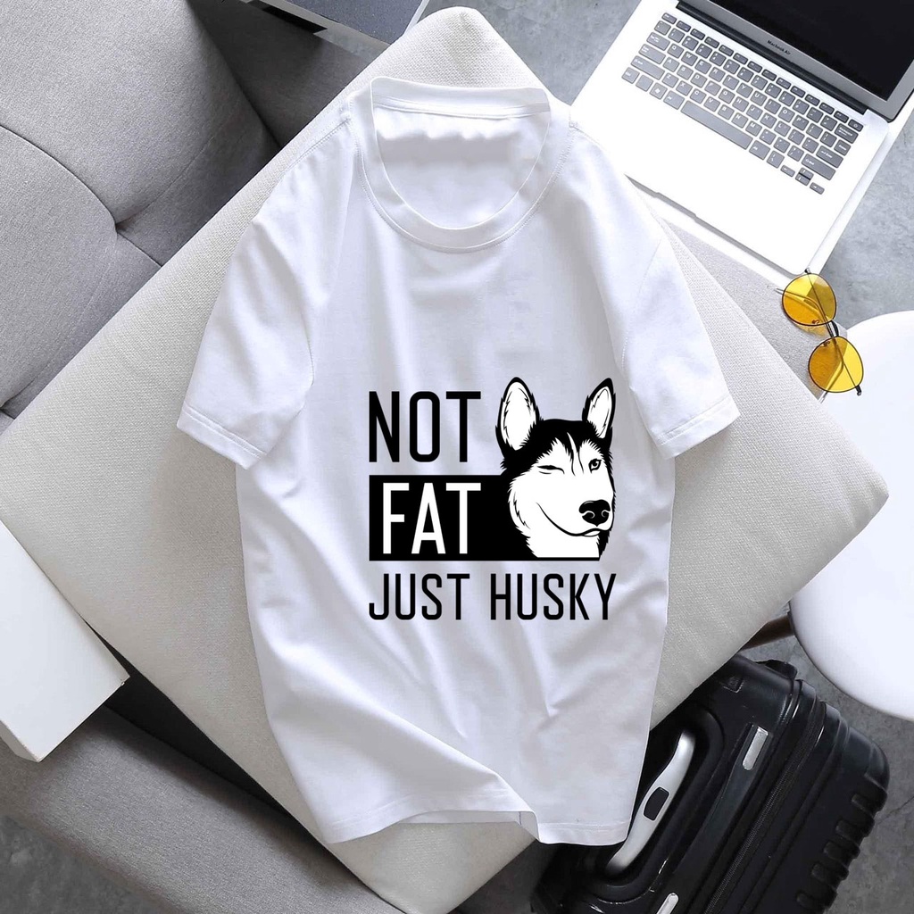 Áo thun cặp nam nữ in hình chó husky siêu cá tính hàng mẫu mới nhất - R22