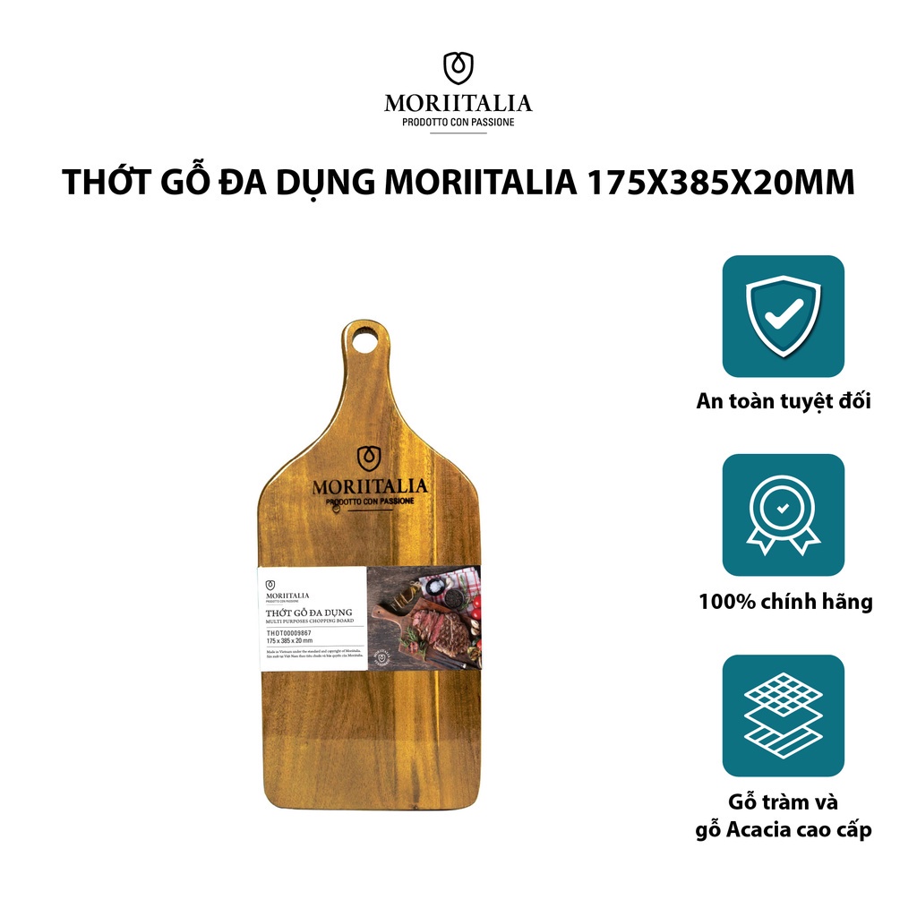 Thớt gỗ Moriitalia đa năng tiện dụng kháng khuẩn cao THOT00009867