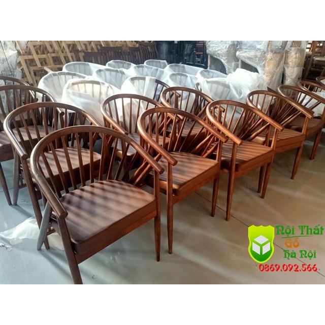 🔴 FREE SHIP 🔴Ghế GENNY 12 Nan, Ghế Cafe 12 nan Song Tiện Tròn 100% Gỗ Tự Nhiên Cao Cấp- Gỗ Hà Nội Furniture