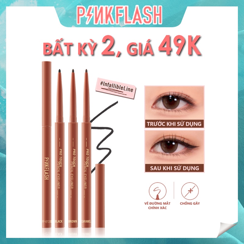 Pinkflash#Bút kẻ mắt dạng Gel mềm mịn không nhòe chống thấm nước lâu trôi