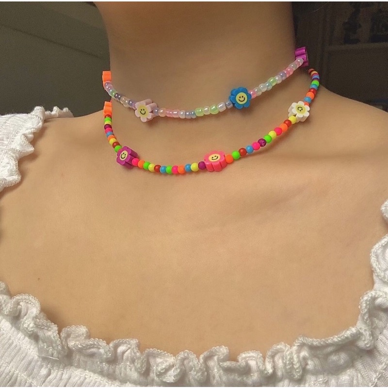 Vòng cổ chocker happy flower xinh xắn dễ thương cho nữ