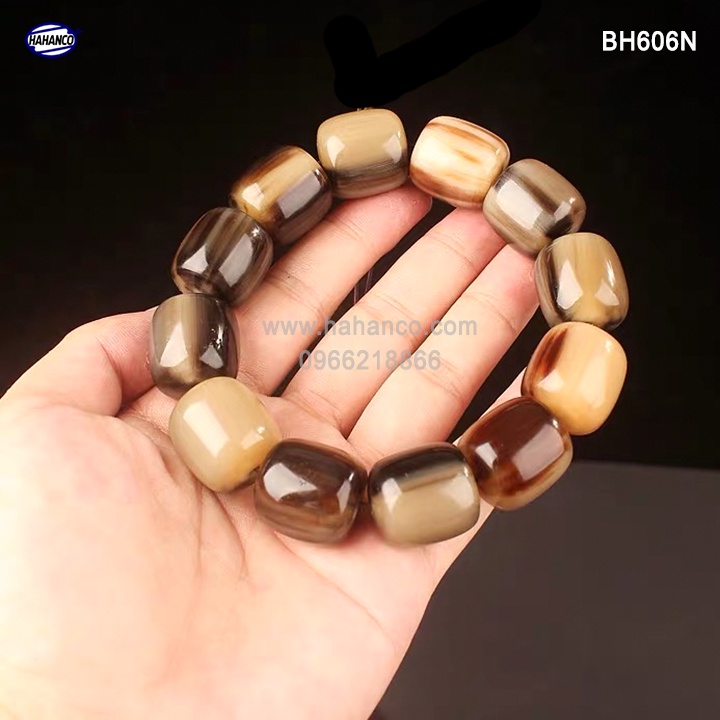 Vòng tay đốt trúc sừng bò Châu Phi vân nưa - Phú quý và trường tồn  HAHANCO