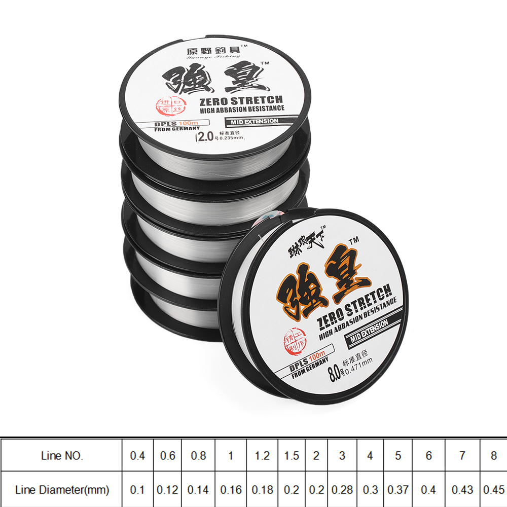 Cuộn Dây Câu Cá Bằng Sợi Carbon Dài 100M