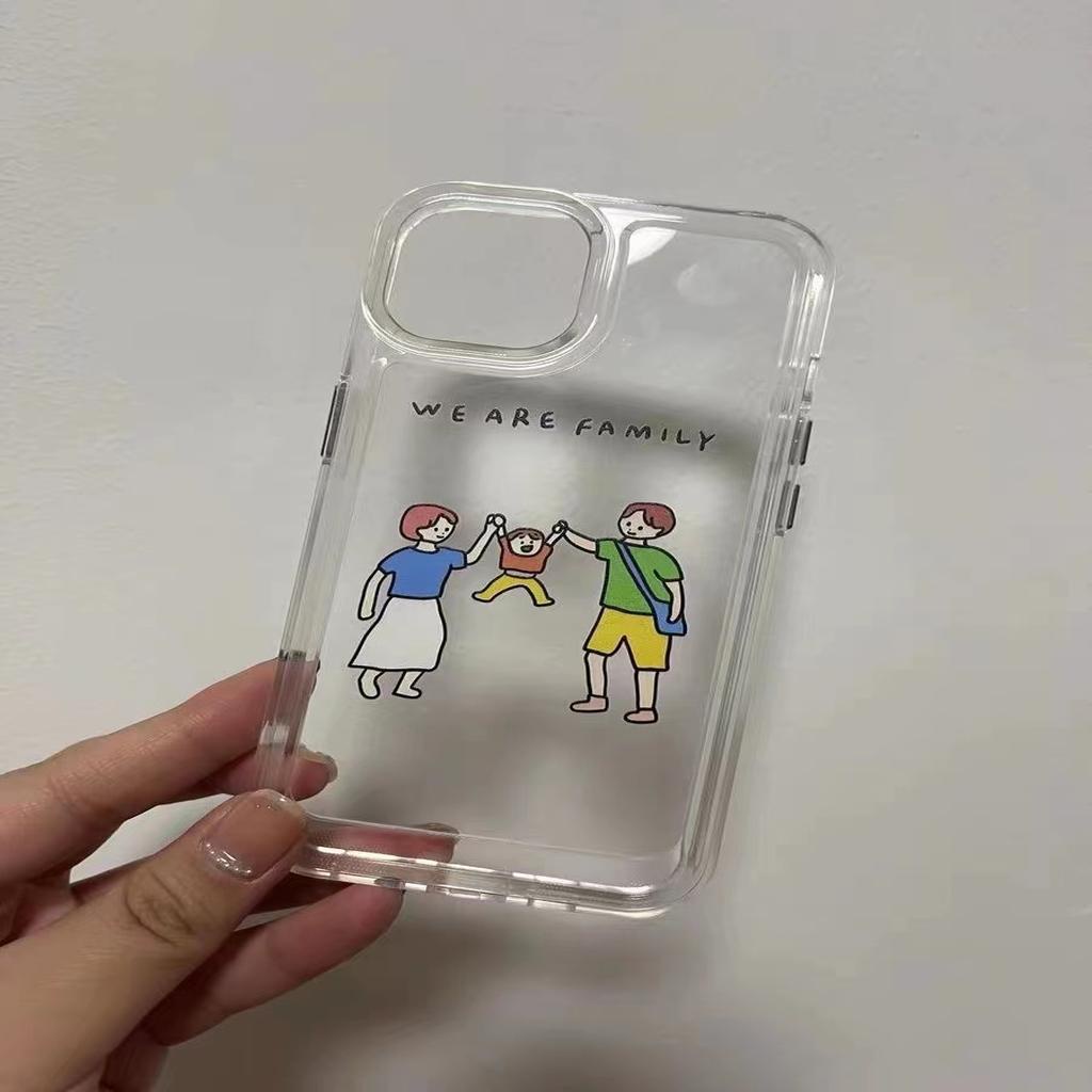 Ốp Điện Thoại Trong Suốt Hình Gia Đình Không Gian Cho iphone 11 13 7 8 Plus 12 13Pro Max X XS Max 7 8 SE 2020