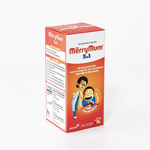 Siro MerryMum 3 in 1 Giúp trẻ ăn ngon miệng, tăng sức đề kháng - hộp 20 gói x 5ml