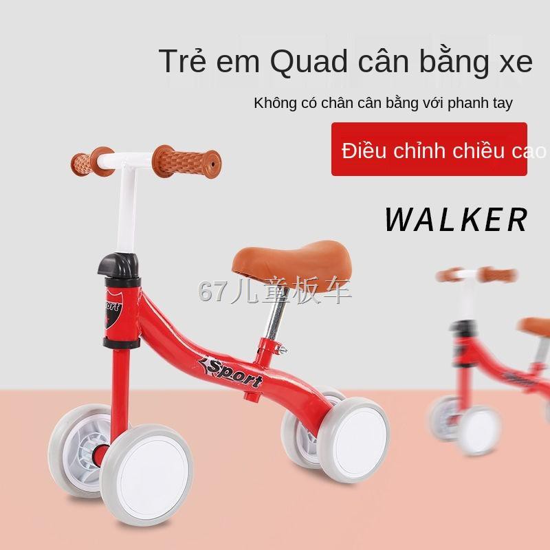 NXe đạp thăng bằng trẻ em 4 bánh 1-3 tuổi không có bàn scooter yo-yo tập đi cho bé