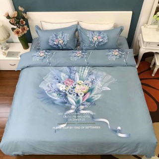 Bộ chăn ga gối cotton chăn trần bông