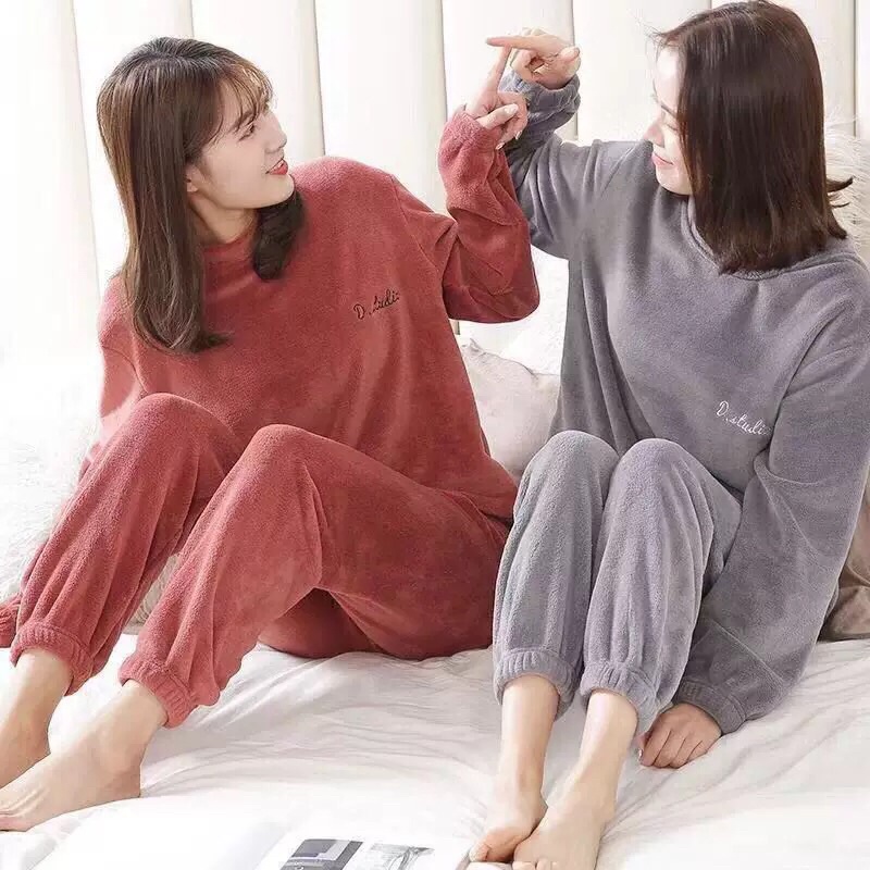 Bộ lông cừu, bộ bông mềm dễ thương mặc nhà, giữ cấm cơ thể- chấp cả ĐẠI HÀN