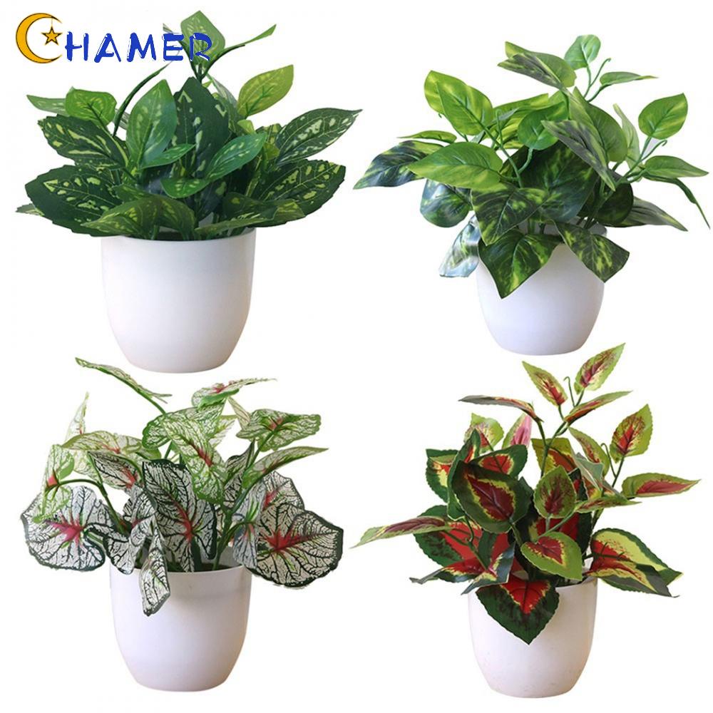 CHAMER- ~Artificial Faux Plants Tree In Pot Garden Home Indoor/Outdoor Office Decor【CHAMER-Home】
