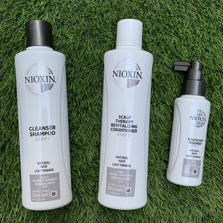 Bộ KIT dầu gội xả và tinh dầu Nioxin chống rụng tóc System 1 300ml 2019 ( Natural Hair)