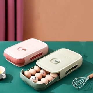 🇻🇳stock ready🇻🇳Home refrigerator fresh egg carton drawer type kitchen storage box with stackable lid with egg roll finishing box🔙COD