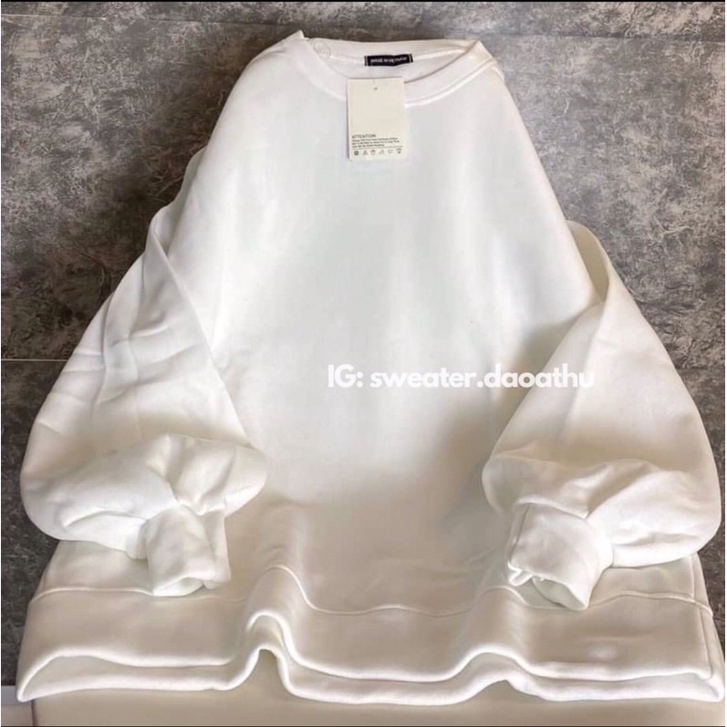 [ ẢNH THẬT ] ÁO SWEATER TRƠN PHỐI MÀU FORM RỘNG TAY BỒNG