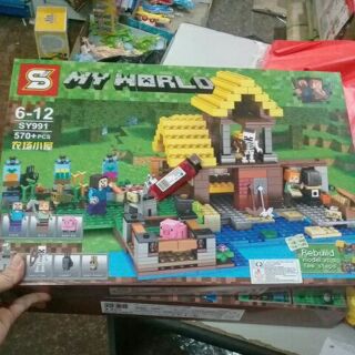 Lego minecraft SY991. 570 khối. Xây dựng trang trại..