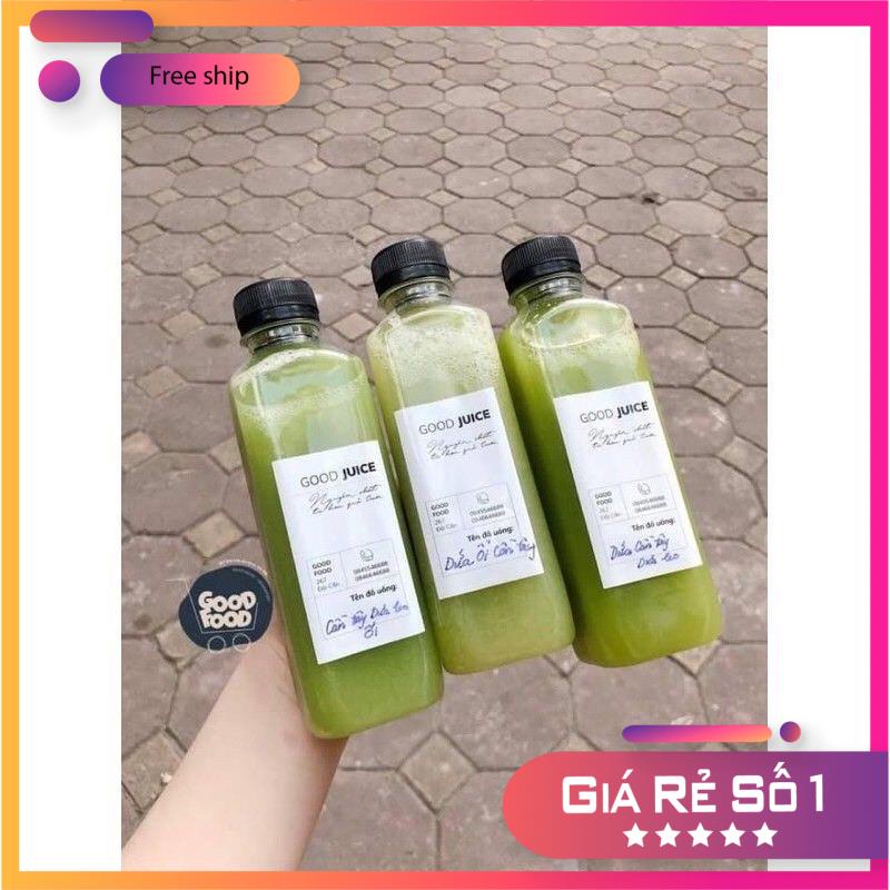 Chai nhựa vuông nắp đen đựng trà sữa,trà thái, nước ép trái cây