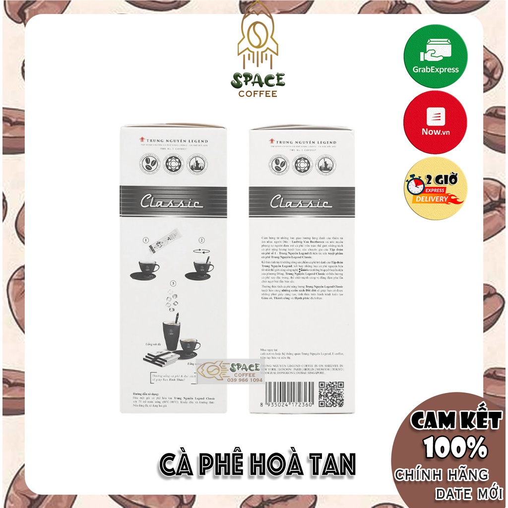 Cà Phê Trung Nguyên Hòa Tan Legend Classic - Hộp 12 gói