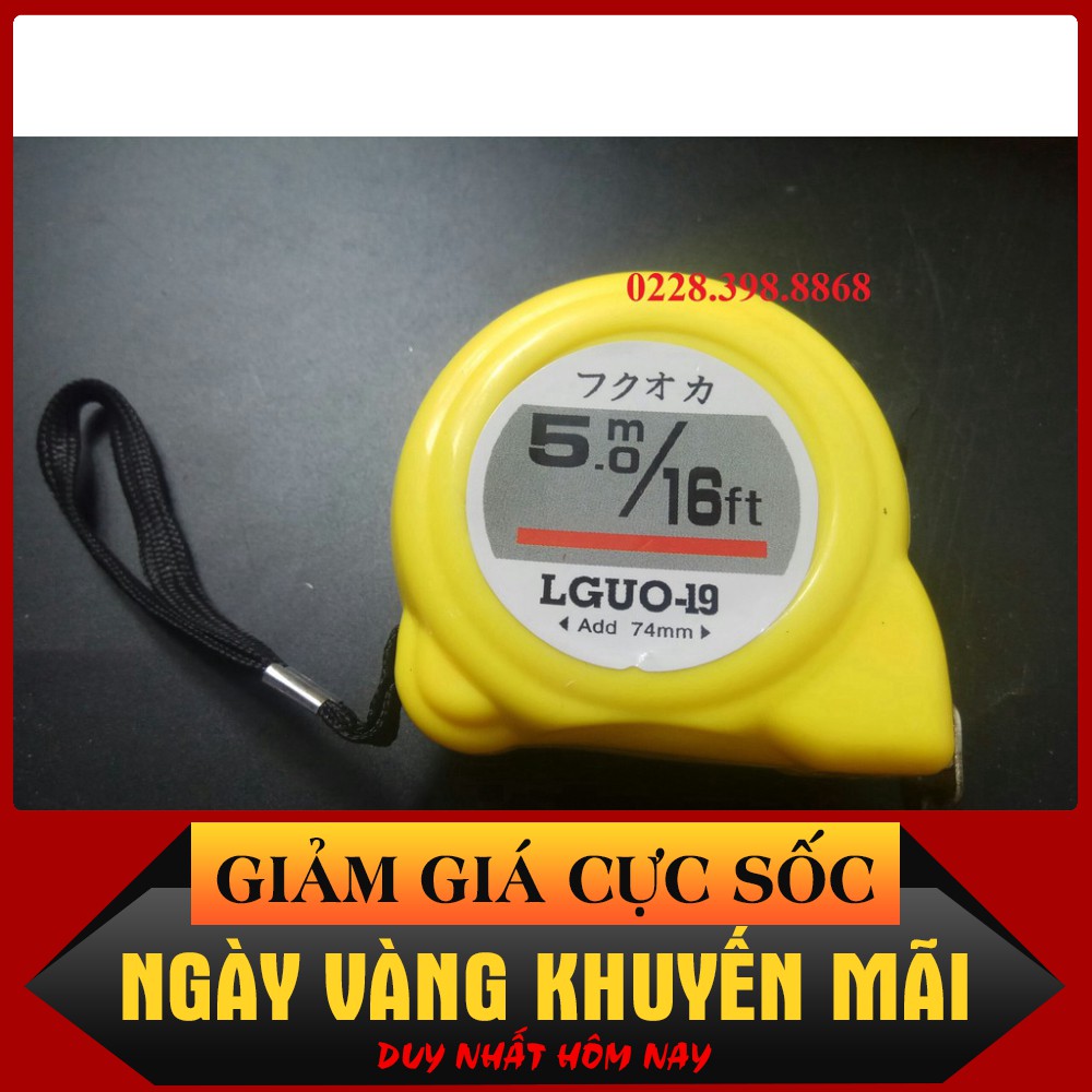 THƯỚC 5 MÉT INOX VÀNG