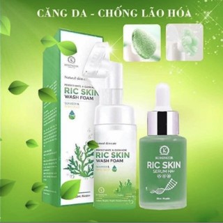 Combo sữa rửa mặt serum ric skin