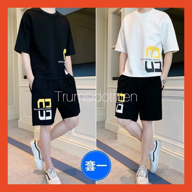 Bộ mặc nhà ED chất thun cao cấp Unisex bigsize dành cho nam nữ mặc ngủ thể thao tập gym du lịch đi biển siêu ngầu