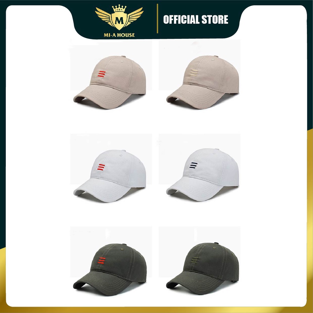 Mũ lưỡi trai 3 sọc cao cấp kèm video thật sản phẩm