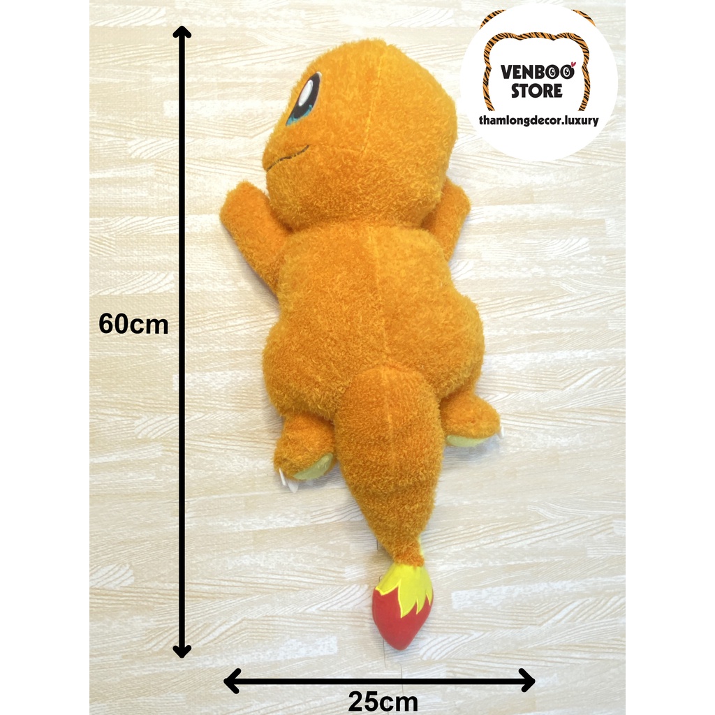 Gấu Bông POKEMON Khủng Long Lửa Charmander size 60cm | Gối ôm thú nhồi bông POKEMON