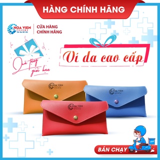 Ví da cao cấp Hoavienpharma chất liệu dày dặn. Ví cầm tay, đựng điện thoại, đựng tiền, bỏ túi tiện lợi