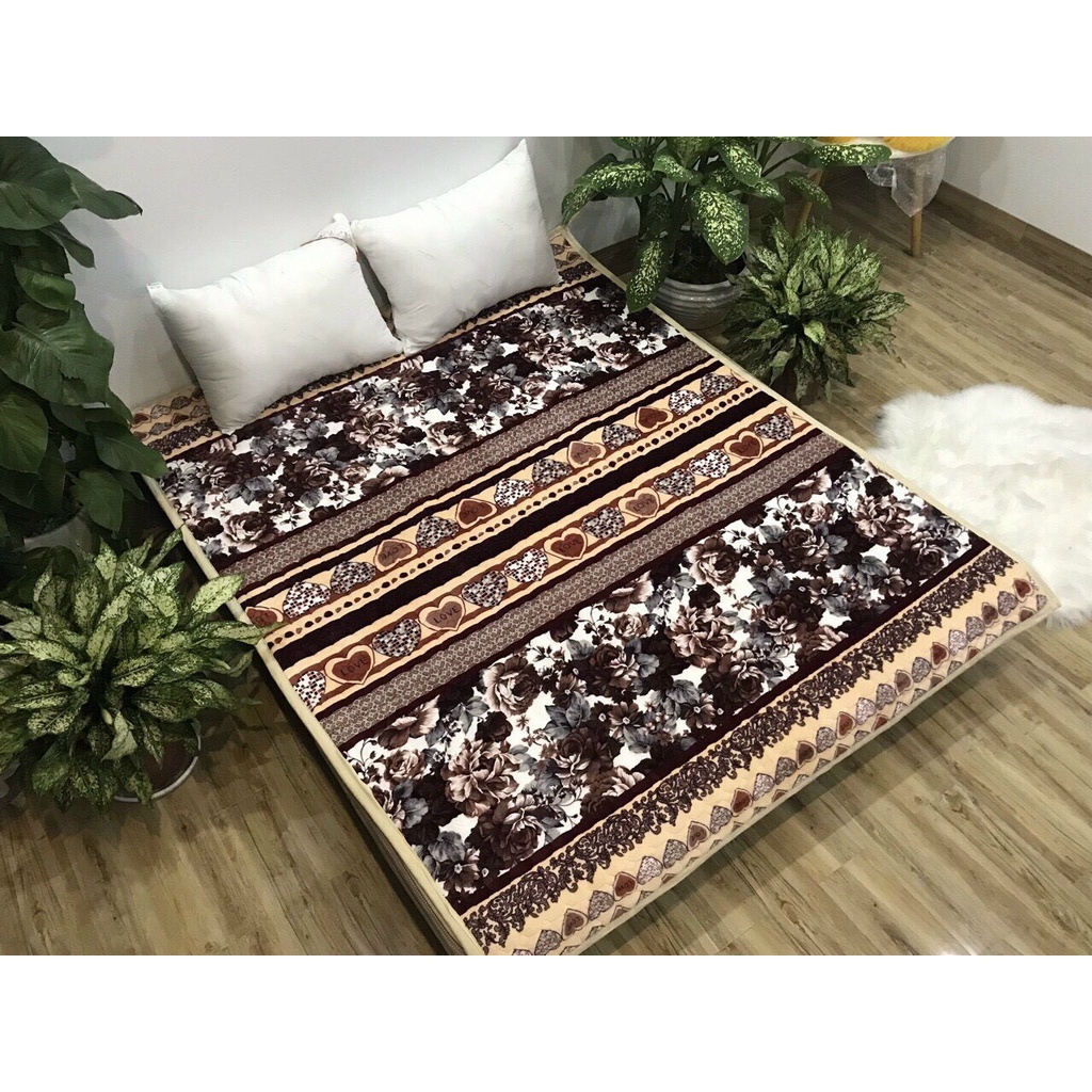 Thảm trải giường lông cừu thảm nỉ trải giường ga giường lông cừu 3 lớp siêu ấm mềm mịn không sổ lông đầy đủ kích thước