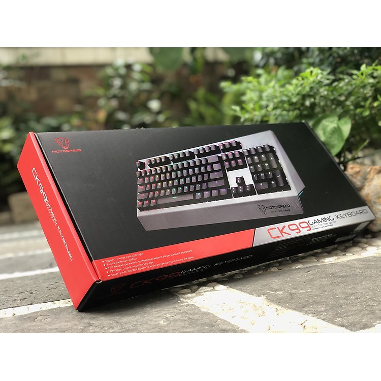 [Mã SKAMPUSHA7 giảm 8% đơn 250k]Bàn phím cơ game thủ Motospeed CK99 Gaming Keyboard LED Rainbow chống nước