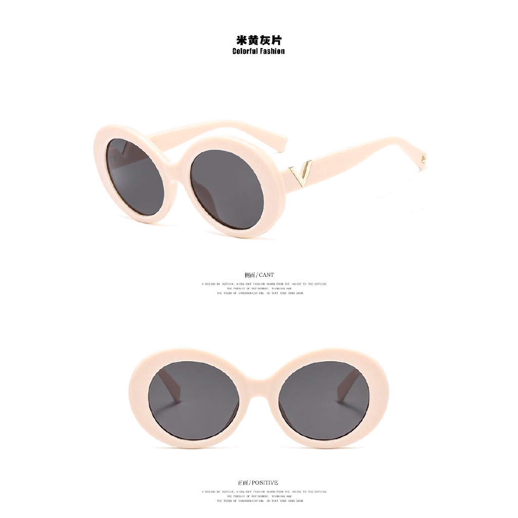 Kính Mát Hình Oval Chống Tia Uv Thời Trang Cho Nữ