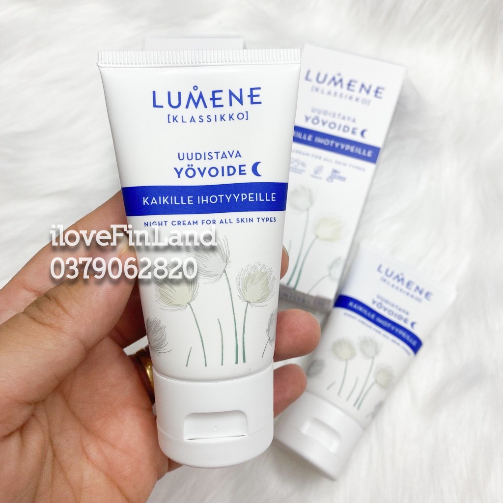 Kem Dưỡng Da Ban Đêm Phần Lan Phục Hồi Làn Da Dưỡng Ẩm Lumene cho da thường 50ml (có bill)