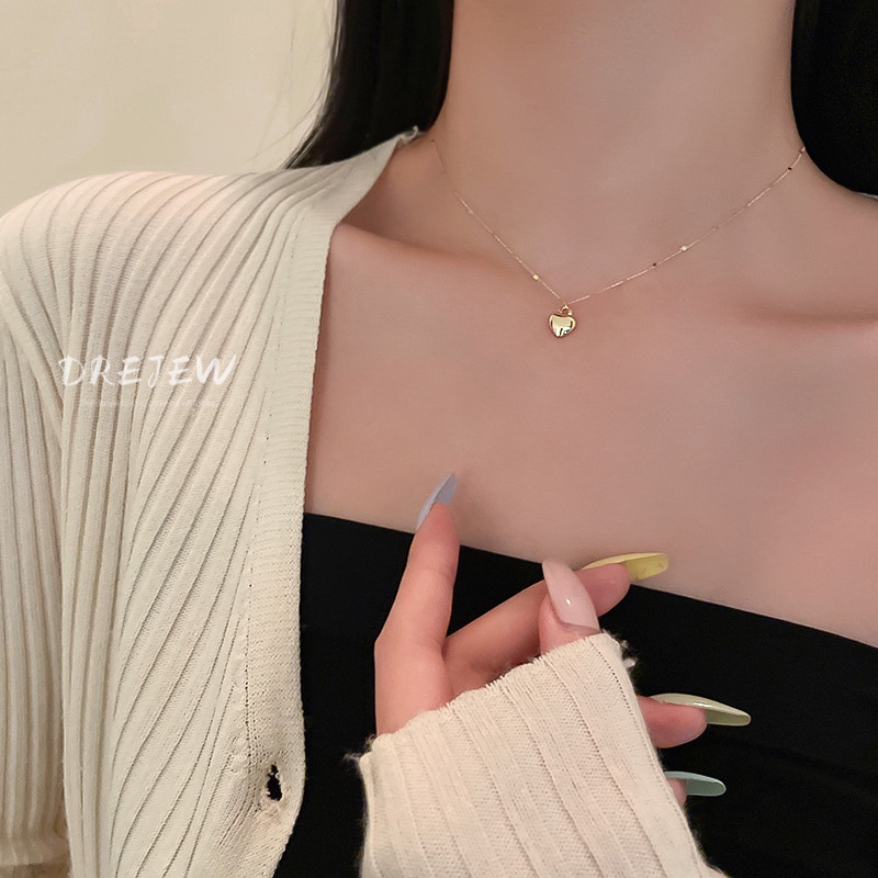 DREJEW Dây Chuyền Hình Trái Tim Phong Cách Hàn Quốc Dành Cho Nữ