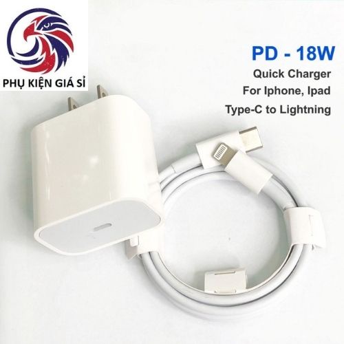 Bộ sạc nhanh PD 20W cho iphone ipad, củ sạc và dây cáp type c to lightning cho IP 6 7 8 x xs xr xsmax 11 11pro 12