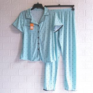 [Size 55kg-85kg]: Đồ bộ pijama thun lạnh dài tay ngắn cao cấp
